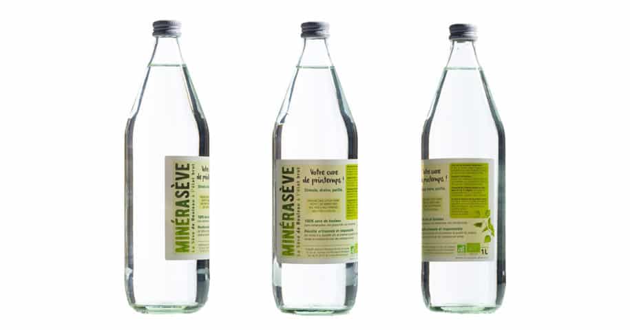 sève de bouleau en bouteille