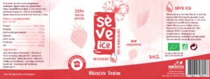étiquette Sève Ice fraise hibiscus